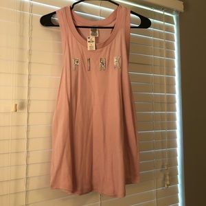 PINK Sequin Tank Top
